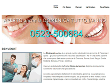 Tablet Screenshot of clinicadelsorrisosrl.com